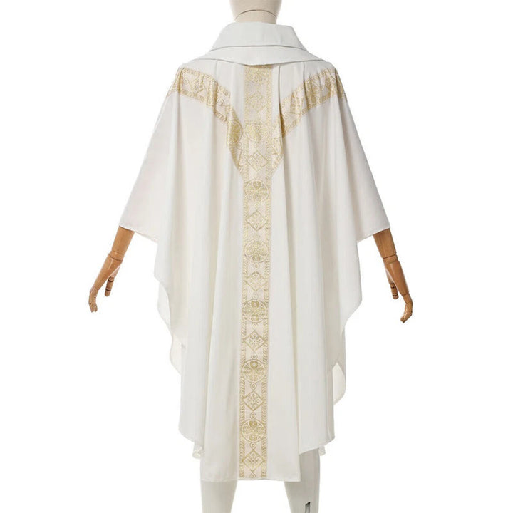 Christianartworkshop Medieval Cloak Clergy Robe with Golden Religious Patterns - image 9