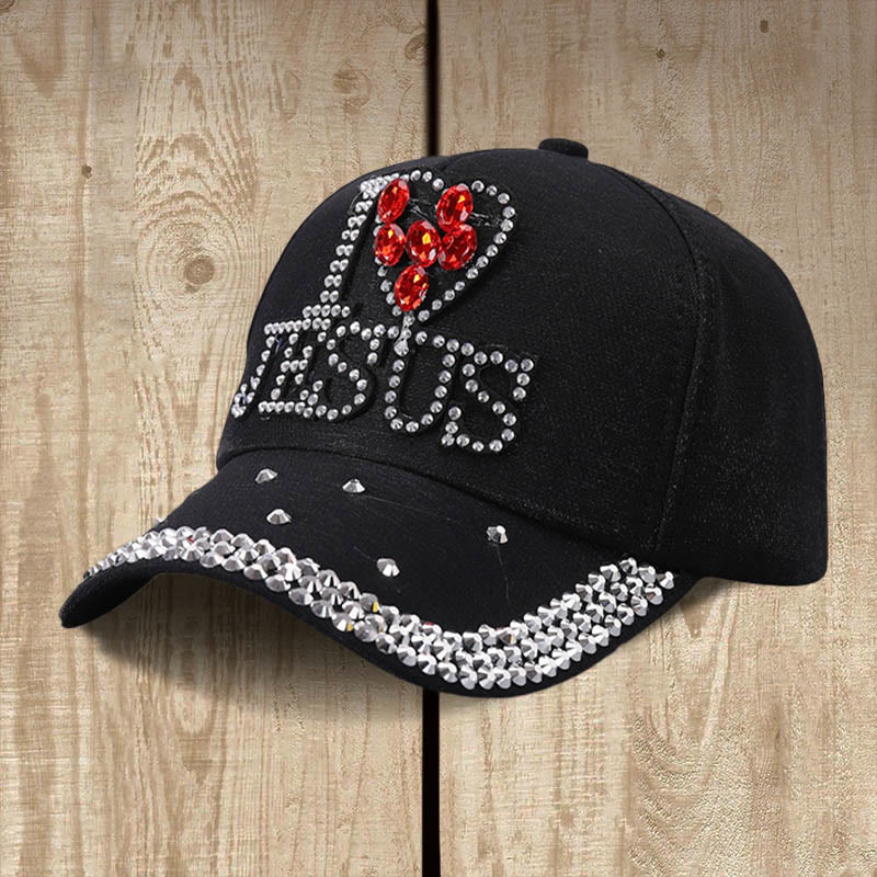 Christianartworkshop I Love Jesus Baseball Cap for Devoted Hearts: Radiate Love for Christ - Black - image 4