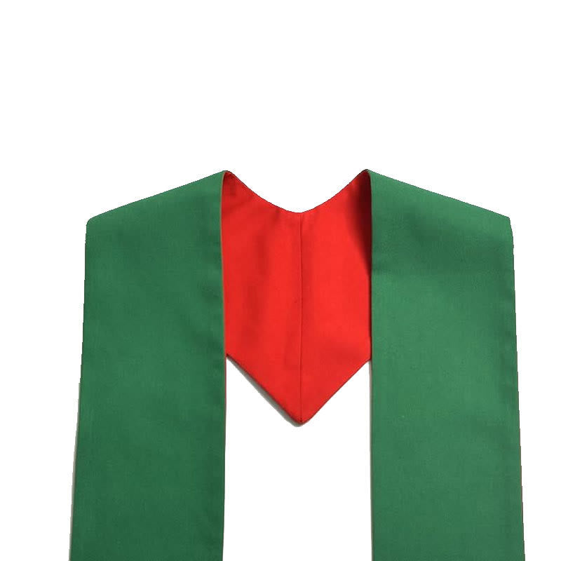 Christianartworkshop Red and Green Reversible Clergy Stole Featuring Cross and IHS Monogram - image 3