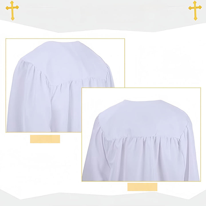 Christianartworkshop Elegant Black & White Clergy Robes: Golden Cross Detail - image 4