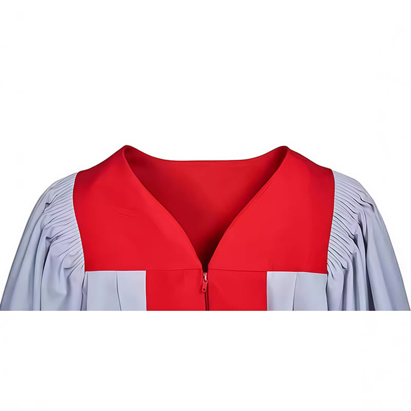 Christianartworkshop Formal Clergy Robe with Red & Gray Contrast Design - image 5