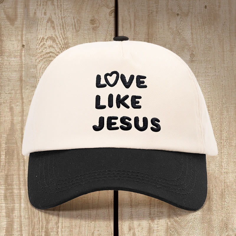 Christianartworkshop Love Like Jesus Warm-Hearted Hat: Faithful Love with Gentle Charm - Beige with Black - image 1