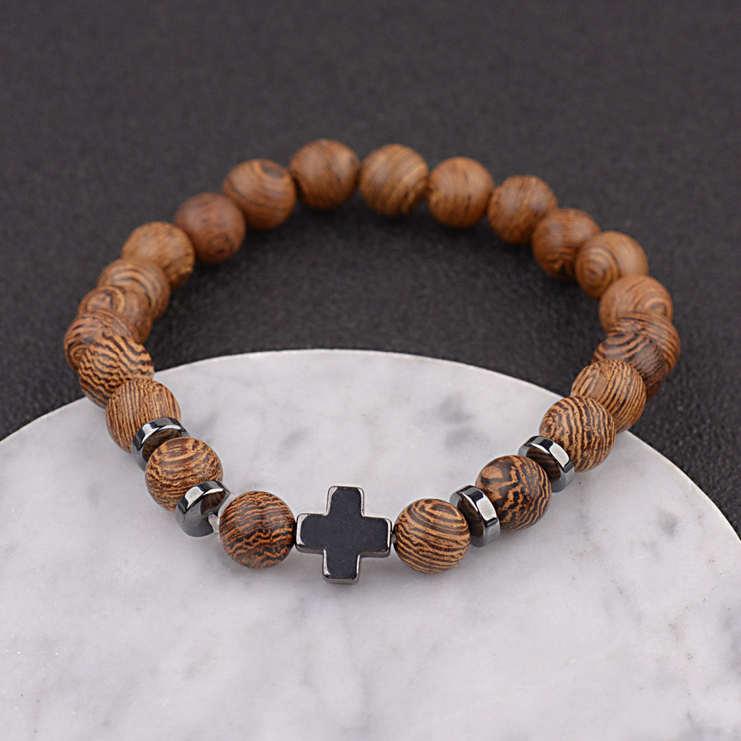 Christianartworkshop Cross Wooden Bead Bracelet - image 5