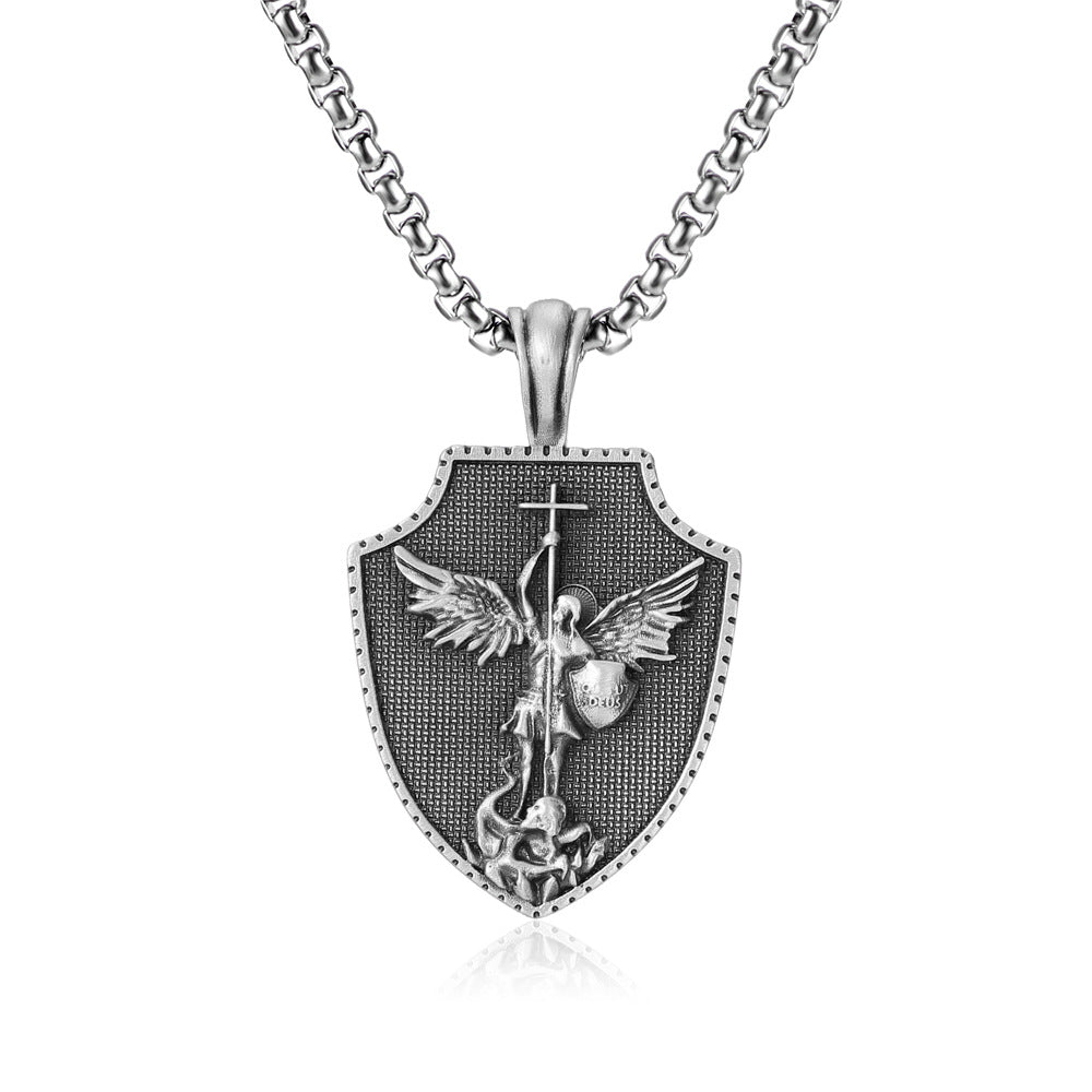 Christianartworkshop Archangel Saint Michael Shield Necklace1 - image 6