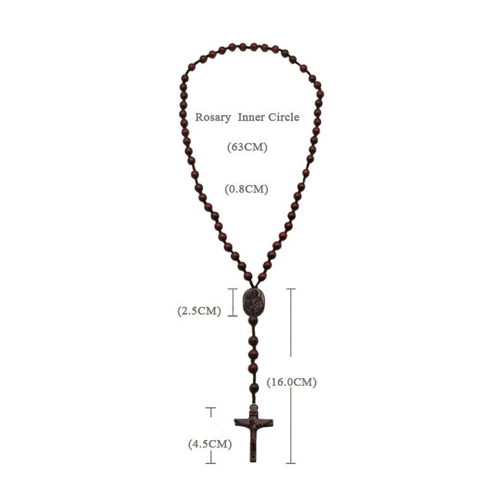 Christianartworkshop Wood Beads Crucifix Prayer Rosary - image 11