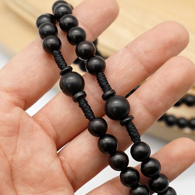 Christianartworkshop Olive Wood Beads Fifteen Decade Praying Rosary of the Blessed