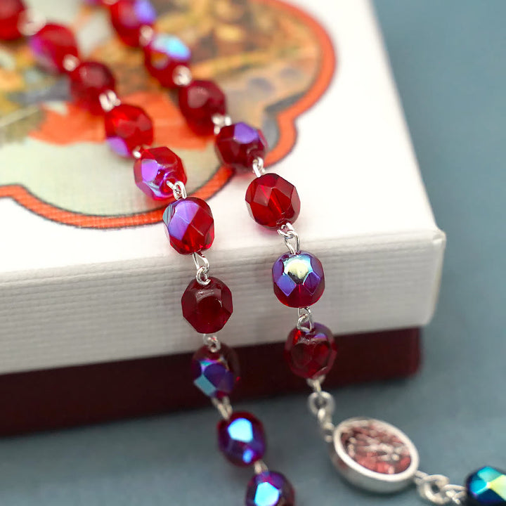 Christianartworkshop St. Michael the Archangel Crystal Blessing Rosary