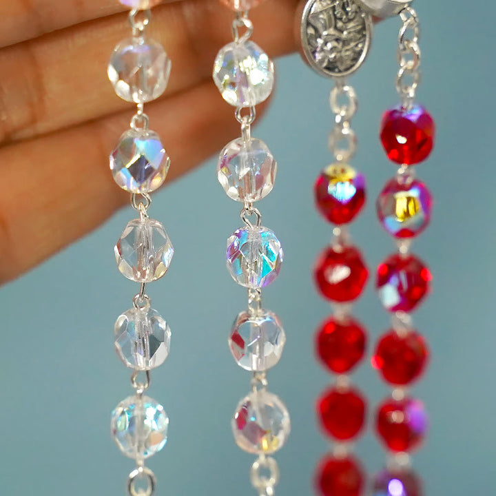 Christianartworkshop St. Michael the Archangel Crystal Blessing Rosary