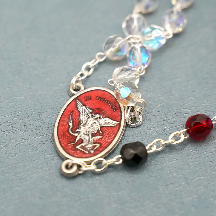 Christianartworkshop St. Michael the Archangel Crystal Blessing Rosary