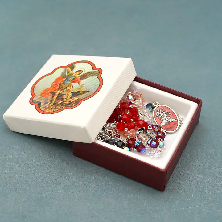 Christianartworkshop St. Michael the Archangel Crystal Blessing Rosary