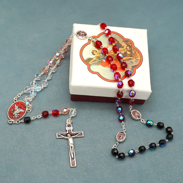 Christianartworkshop St. Michael the Archangel Crystal Blessing Rosary