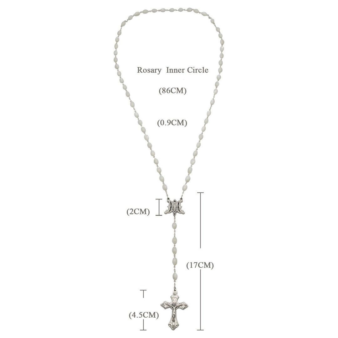 Christianartworkshop Blessed Virgin Mary: Catholic Mother-of-Pearl Rosary - image 6