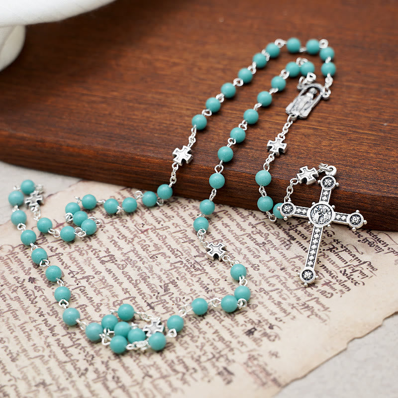 Luminous Beads Christian Prayer Rosary - Mint - image 8