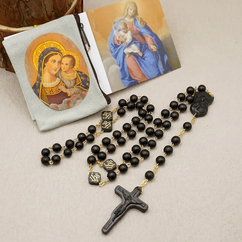 Quality Handmade Olive/Rosewood/Ebony Beads Prayer Rosary - Ebony - image 8