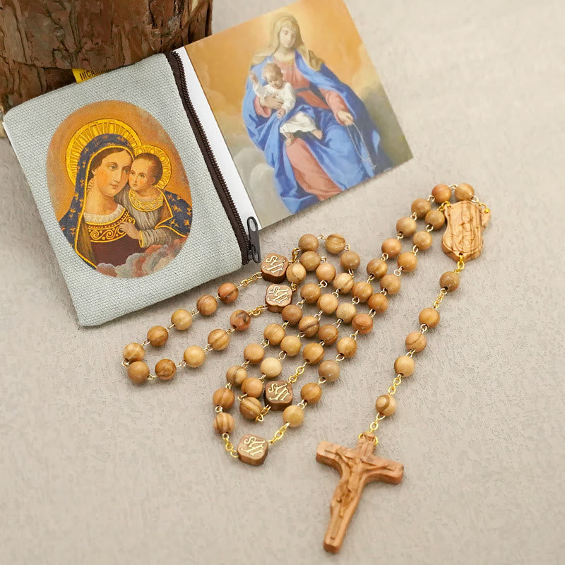 Quality Handmade Olive/Rosewood/Ebony Beads Prayer Rosary - Olive Wood - image 1