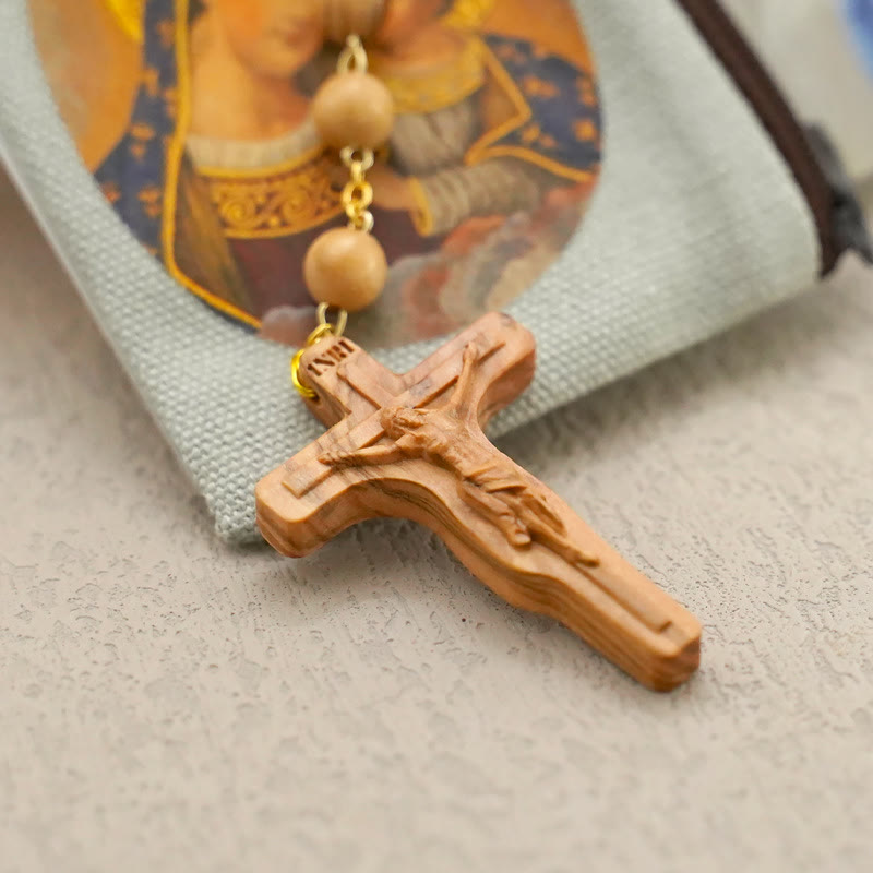 Quality Handmade Olive/Rosewood/Ebony Beads Prayer Rosary - image 2