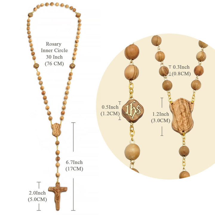 Quality Handmade Olive/Rosewood/Ebony Beads Prayer Rosary - image 5