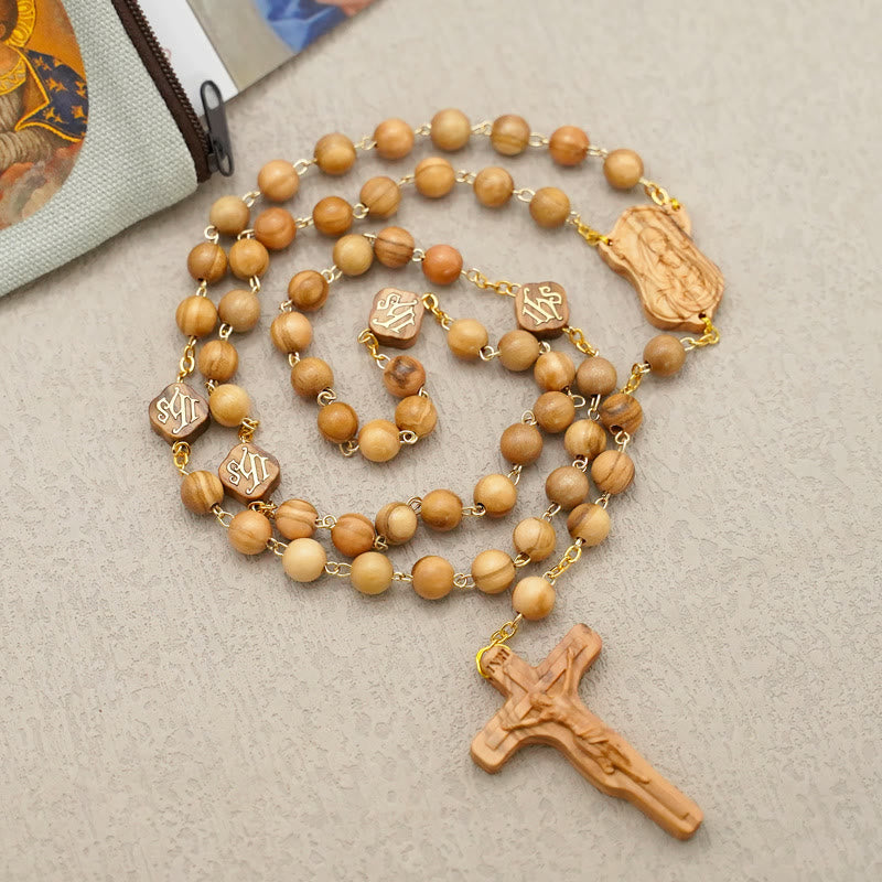 Quality Handmade Olive/Rosewood/Ebony Beads Prayer Rosary - image 6