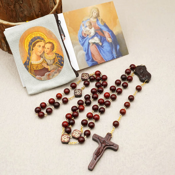 Quality Handmade Olive/Rosewood/Ebony Beads Prayer Rosary - Rosewood - image 8