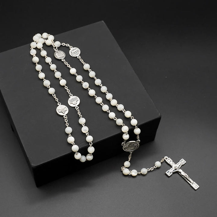 The Four Temples Of Christ Mother-of-Pearl Rosary - image 6