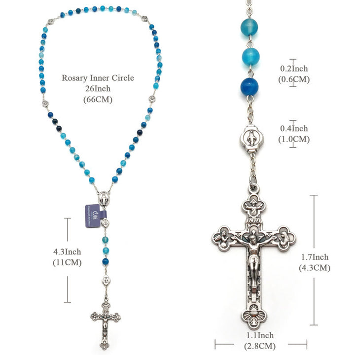 Agate Blessing Prayer Rosary (3 color)