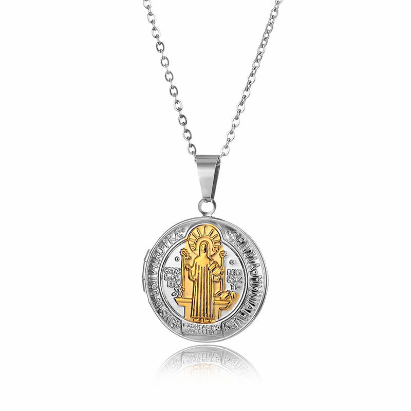 Christ Classic St. Benedict Pendant Titanium Necklace - image 10