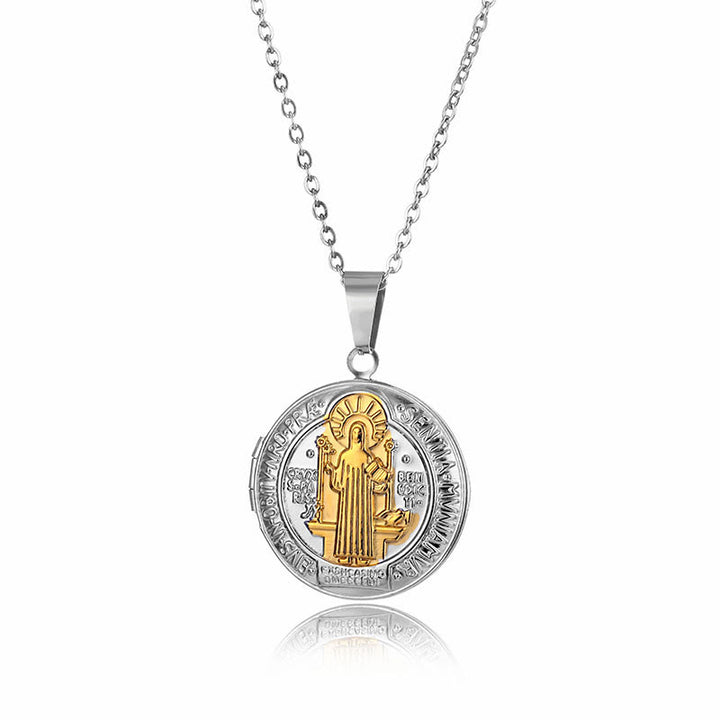 Christ Classic St. Benedict Pendant Titanium Necklace - image 10