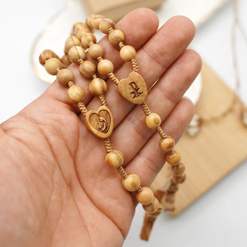 Handmade Olive Wood Quality Praying Rosary - image 3