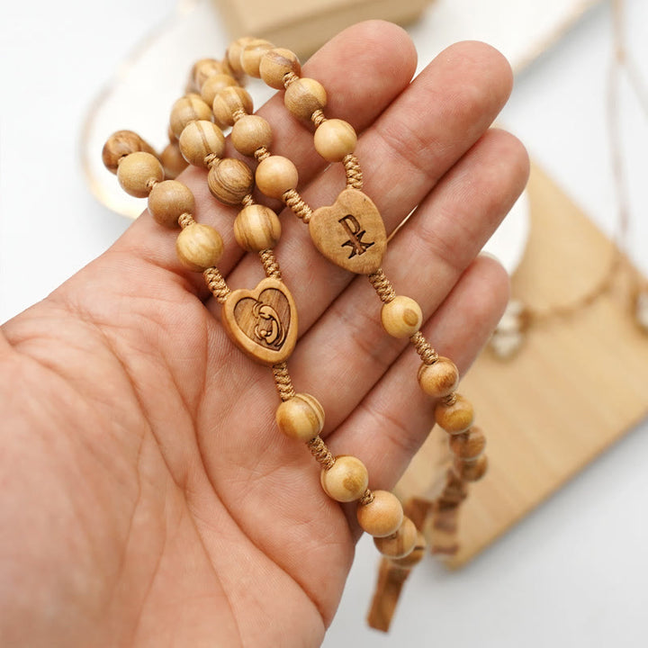 Handmade Olive Wood Quality Praying Rosary - image 3