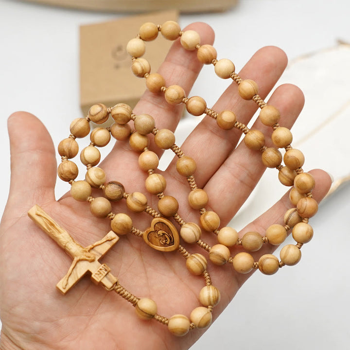 Handmade Olive Wood Quality Praying Rosary - image 5