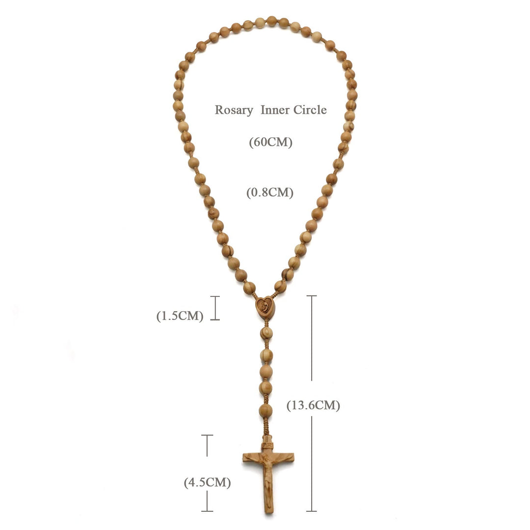 Handmade Olive Wood Quality Praying Rosary - image 6