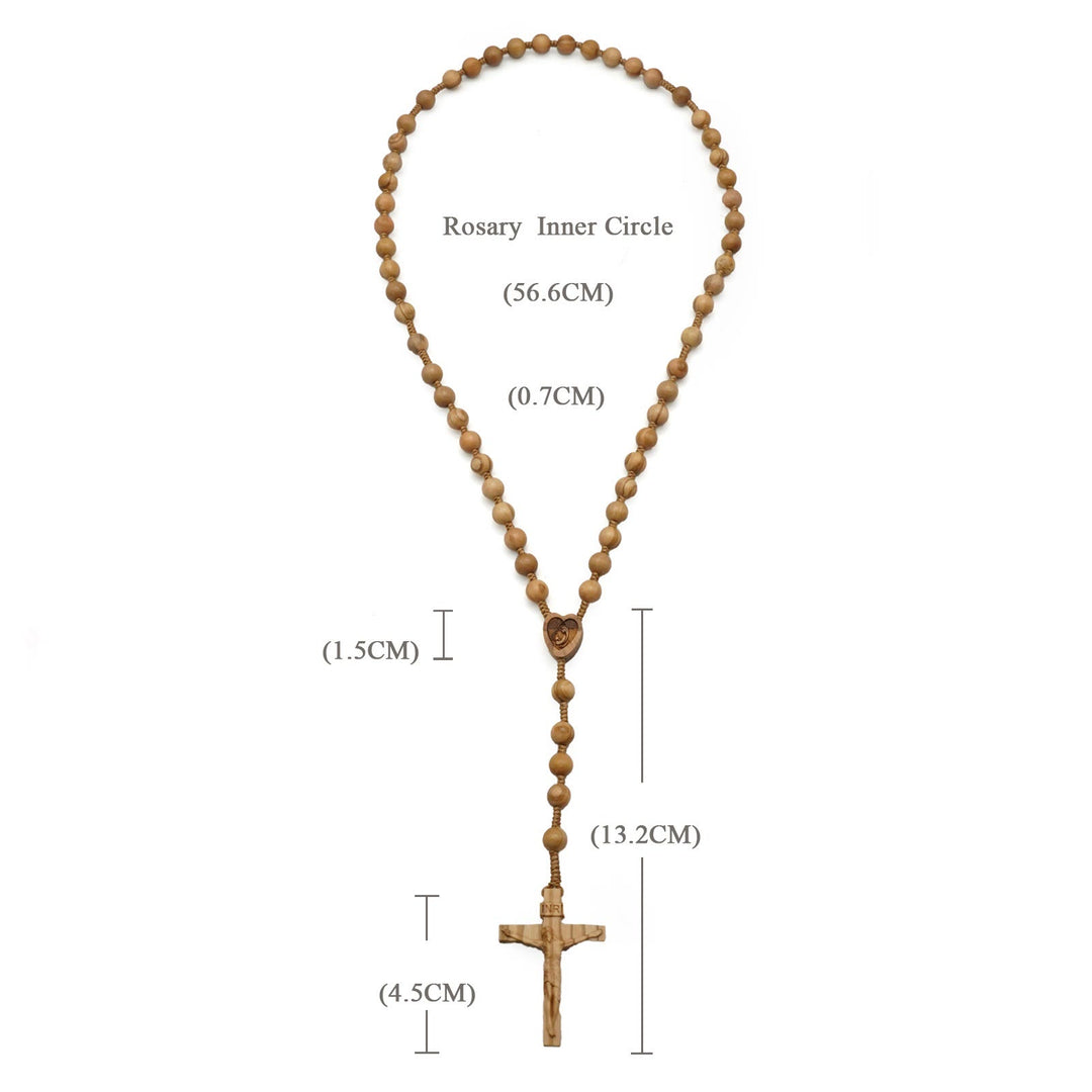 Handmade Olive Wood Quality Praying Rosary - 7mm Olive Beads - image 7