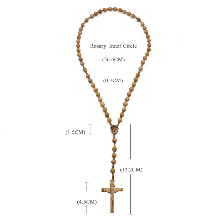 Handmade Olive Wood Quality Praying Rosary - 7mm Olive Beads - image 7