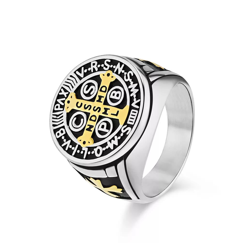 St. Benedict the Protector Titanium Ring