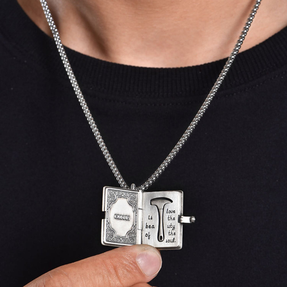 Bible with the Removable Rock Hammer Necklace - image 1