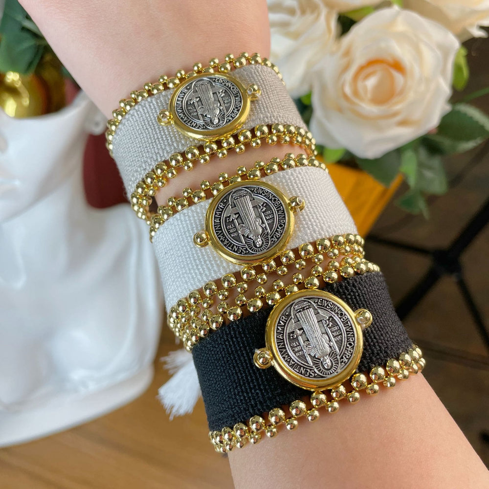 Christianartworkshop Handmade St. Benedict Protection Braided Bracelet - image 1