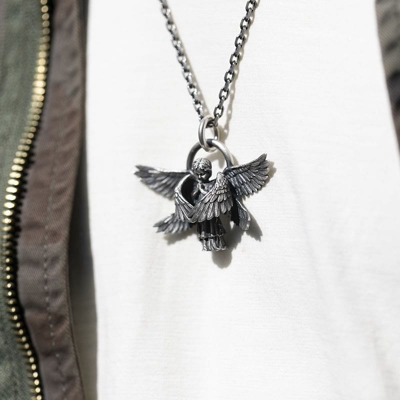 Praying Angel Wing Pendant Good Luck Necklace - image 6
