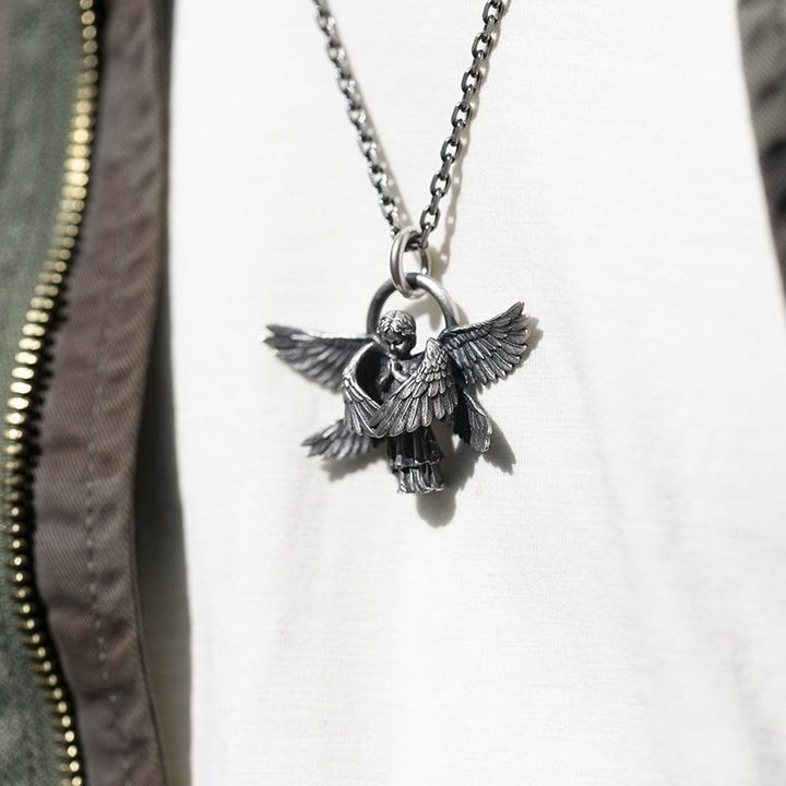 Praying Angel Wing Pendant Good Luck Necklace - image 6