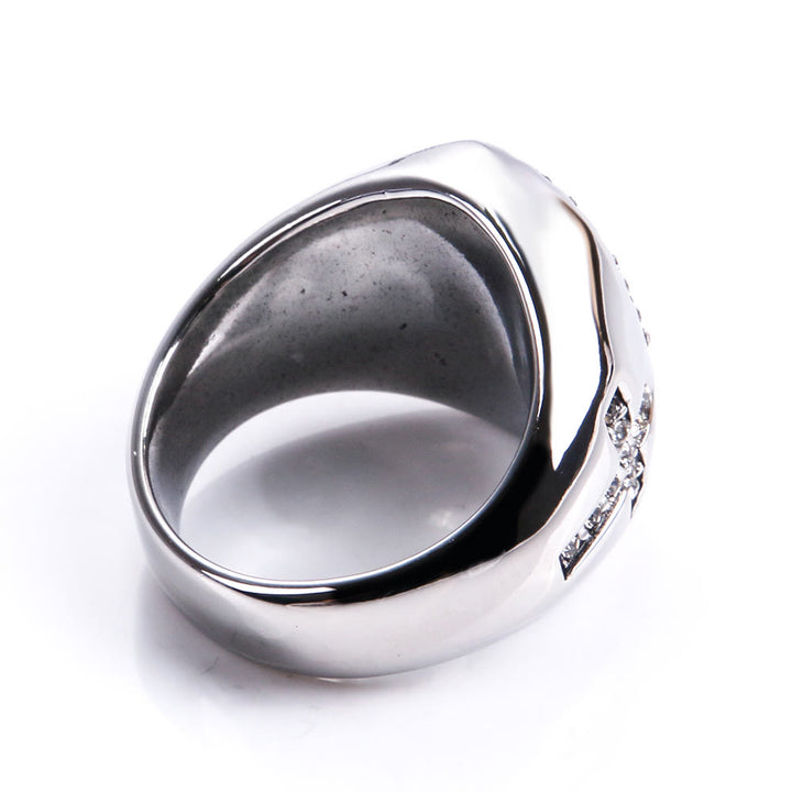 Christianartworkshop Virgin Mary Stainless Steel Ring Cross Sign Catholic Rings for Religious Jewelry - image 9
