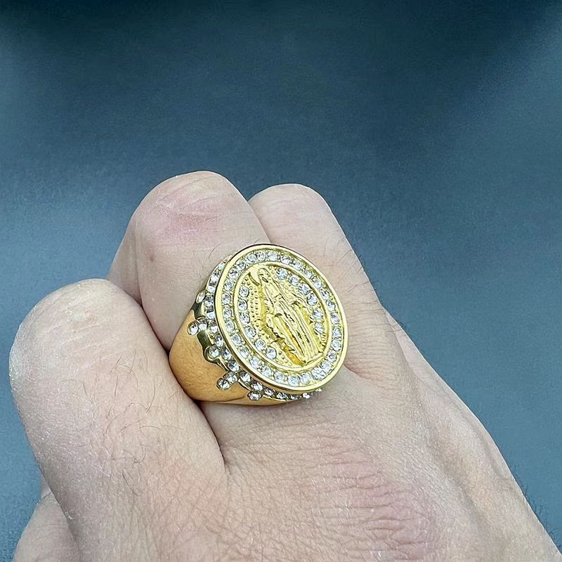 Virgin Mary Stainless Steel Catholic Ring - image 2