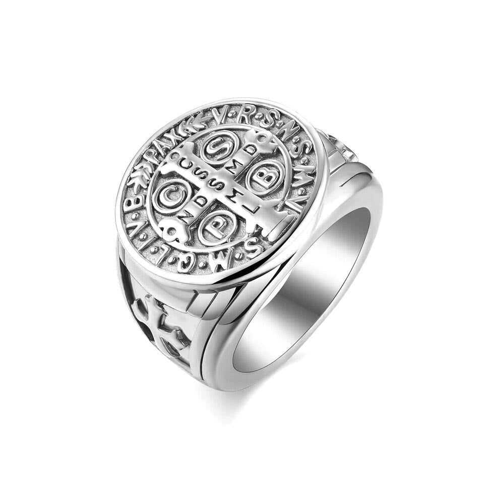 St. Benedict the Protector Titanium Ring
