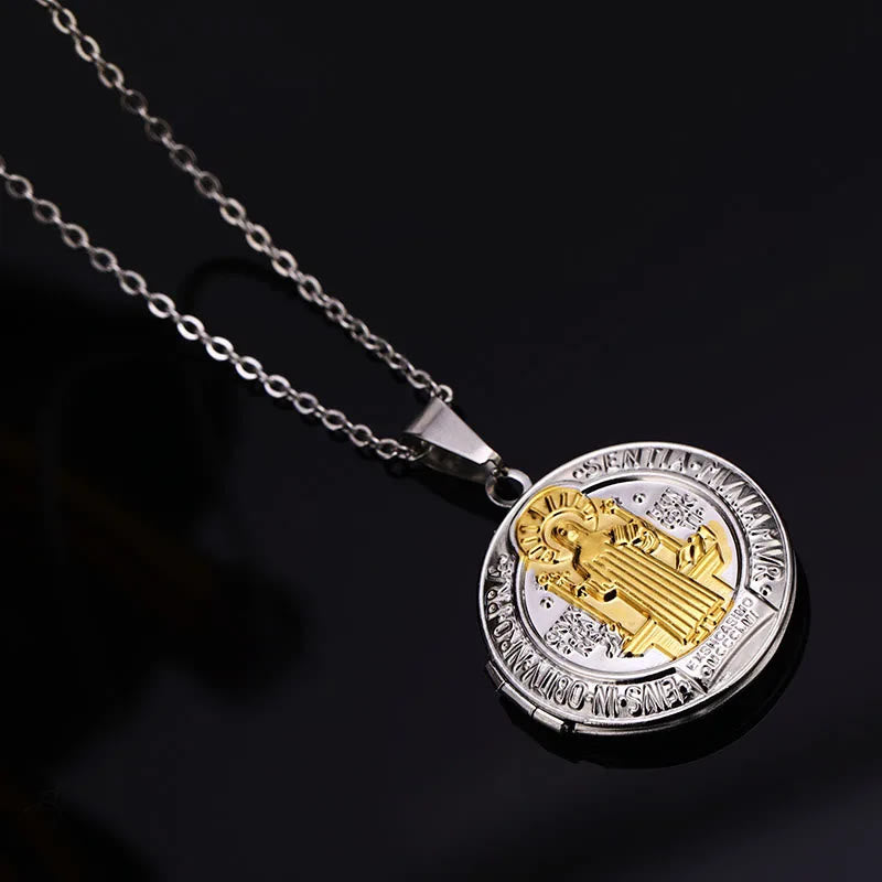 Christ Classic St. Benedict Pendant Titanium Necklace - Multicolor - image 5