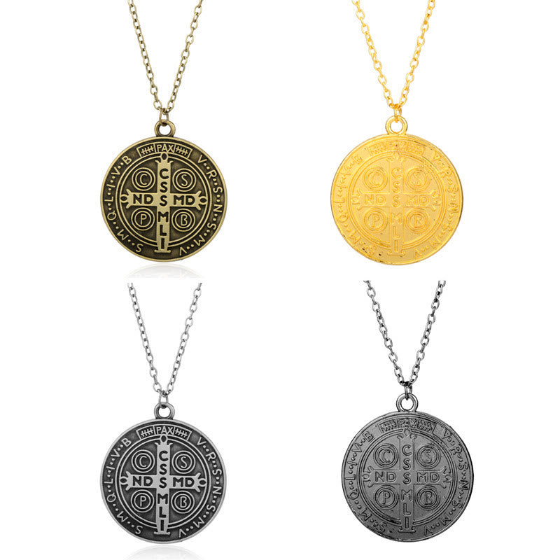 Christianartworkshop Dual-Sided St. Benedict Medal Necklace (4 color) - image 4