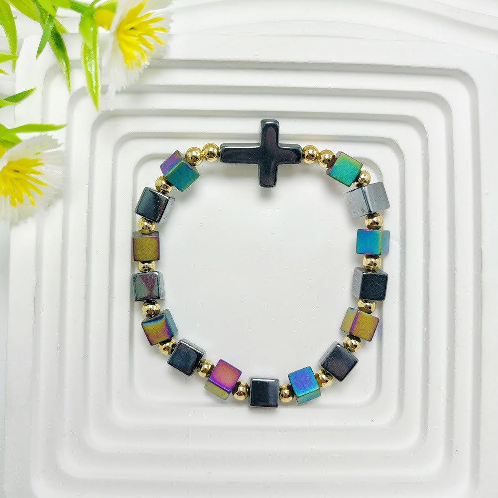 Christianartworkshop Cross Dazzle Black Sparkle Bracelet - Multicolor - image 1