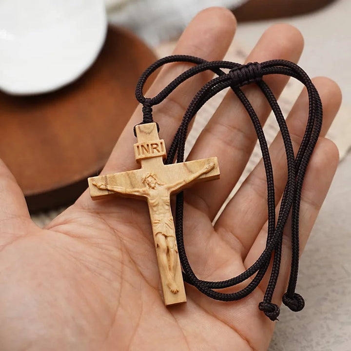 Christianartworkshop FAITH AS YOUR ARMOR: Jesus Crucifix Wooden Necklace - image 8