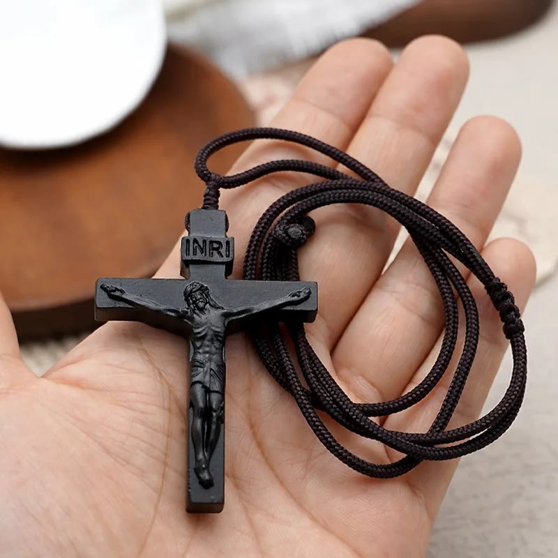 Christianartworkshop FAITH AS YOUR ARMOR: Jesus Crucifix Wooden Necklace - image 11