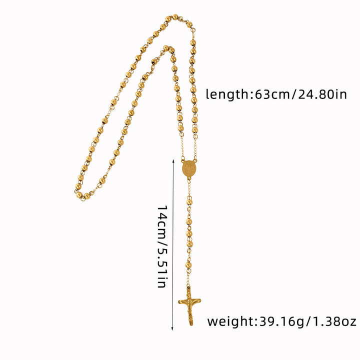 Stainless Steel Beads St. Benedict Crucifix Rosary - image 5