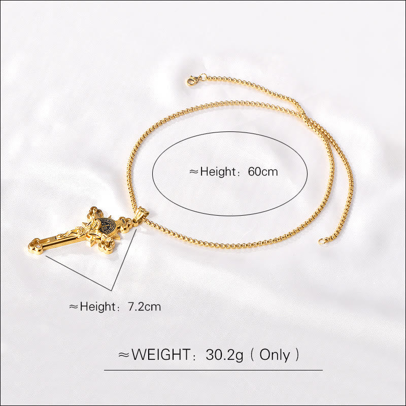 Christianartworkshop St. Benedict Symbol Crucifix Necklace - image 12