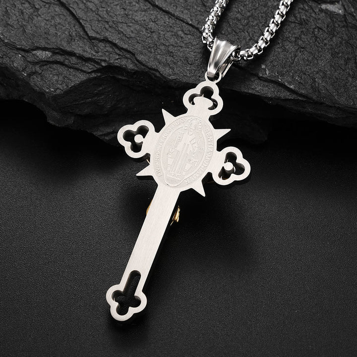 Christianartworkshop St. Benedict Symbol Crucifix Necklace - image 8