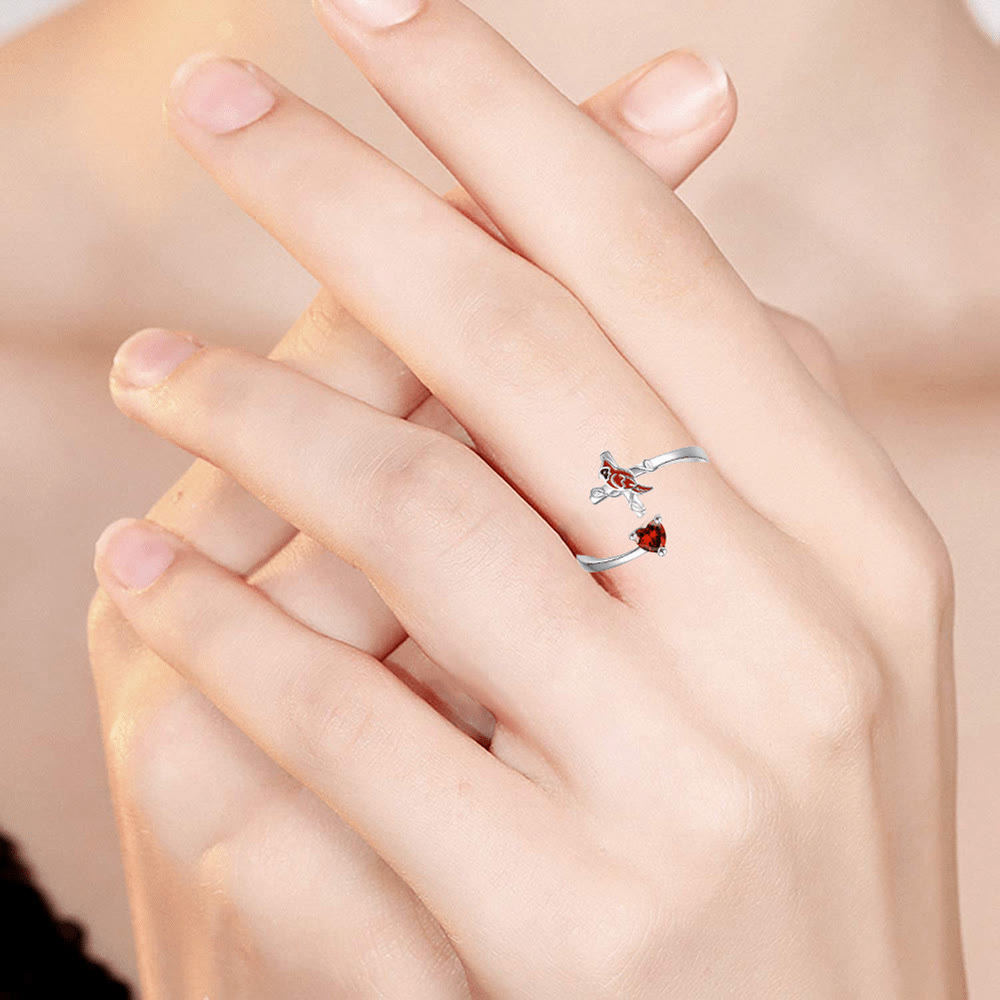 Christianartworkshop The Vitality of Jesus: Red Cardinal Adjustable Ring - image 2